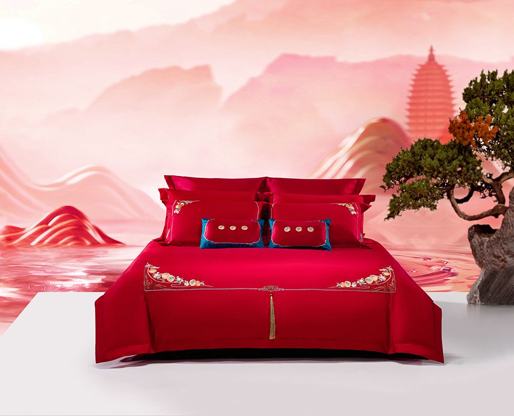 婚庆床品-完婚床上用品四件套图片_品牌_材质_面料_尺寸-J9集团家纺