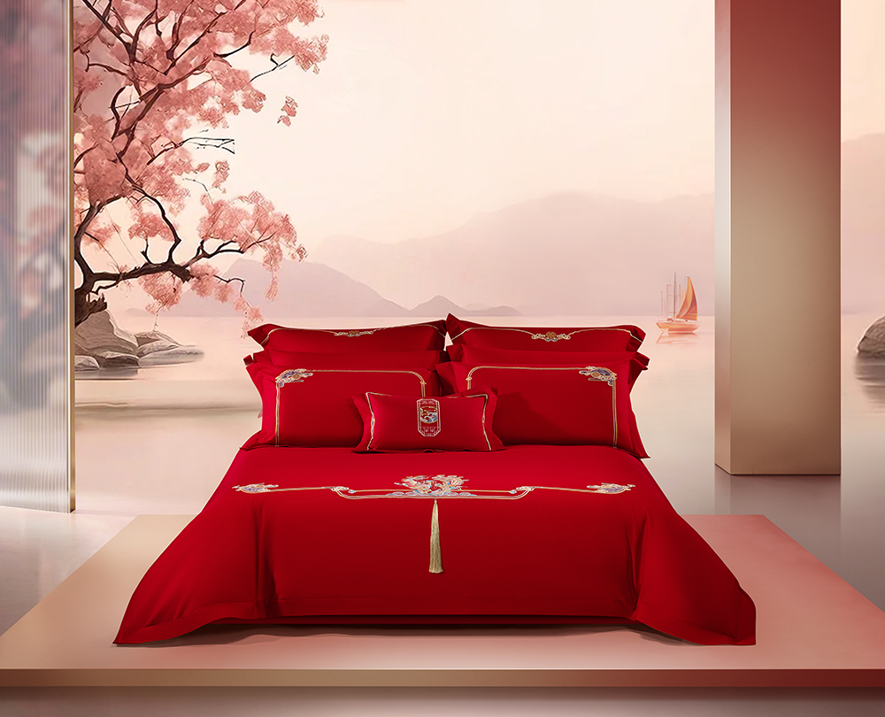 婚庆床品-完婚床上用品四件套图片_品牌_材质_面料_尺寸-J9集团家纺